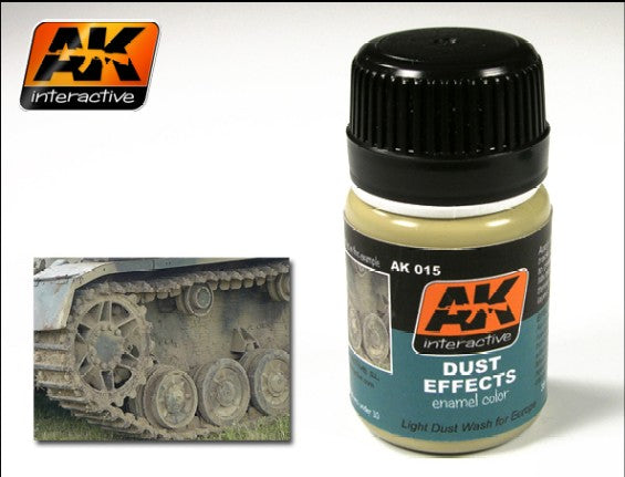 AK Interactive 15 Dust Effects Enamel Paint 35ml Bottle