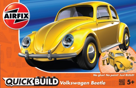 Airfix J6023 Quick Build VW Beetle Car (Yellow) (Snap)