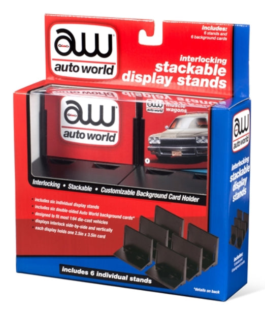 Auto World AWDC017 1/64 Scale Stacking Display Stand 6-Pack Features: