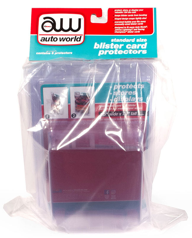 Auto World AWDC023 1/64 Scale Auto World Blister Card Protector 6-Pack