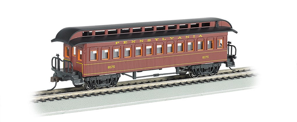 Bachmann 15102 HO Old-Time Passenger Coach w/Rounded-End Clerestory Roof Pennsylvania