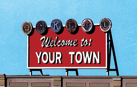 Blair Line 2528 Welcome to Your Town Billboard Kit For HO, S, O Scale