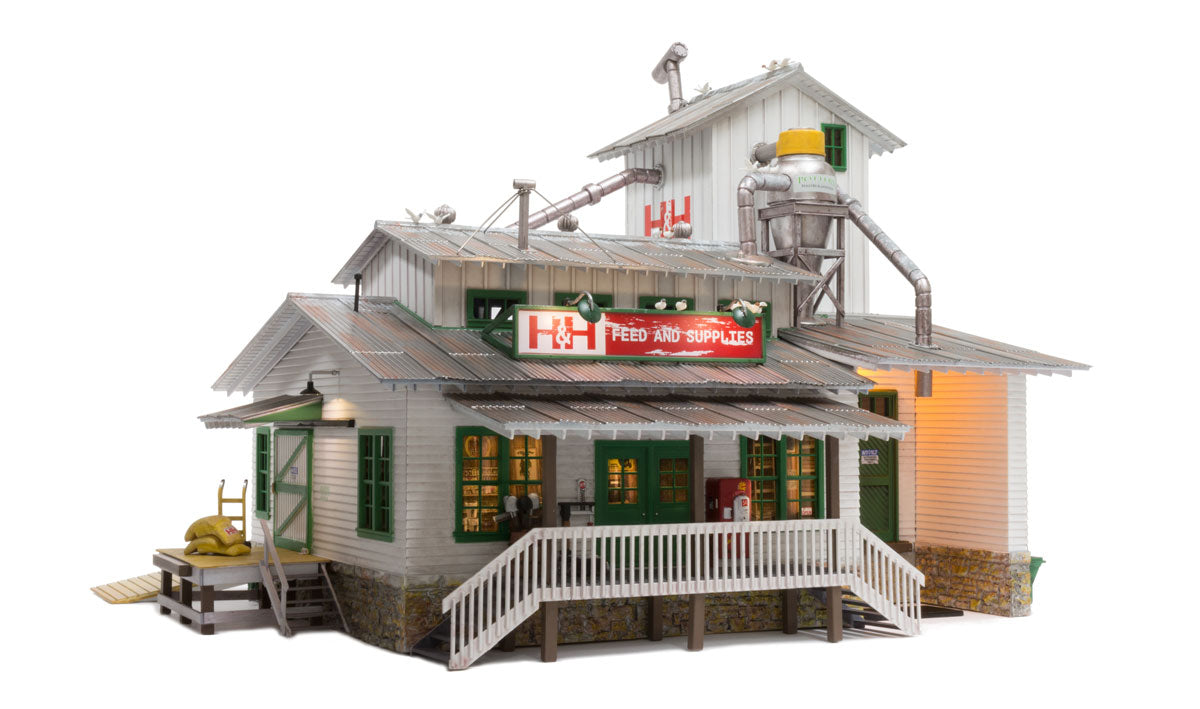 Woodland Scenics 5859 O Scale Built & Ready Landmark Strucutres(R) - Assembled -- H&H Feed Mill