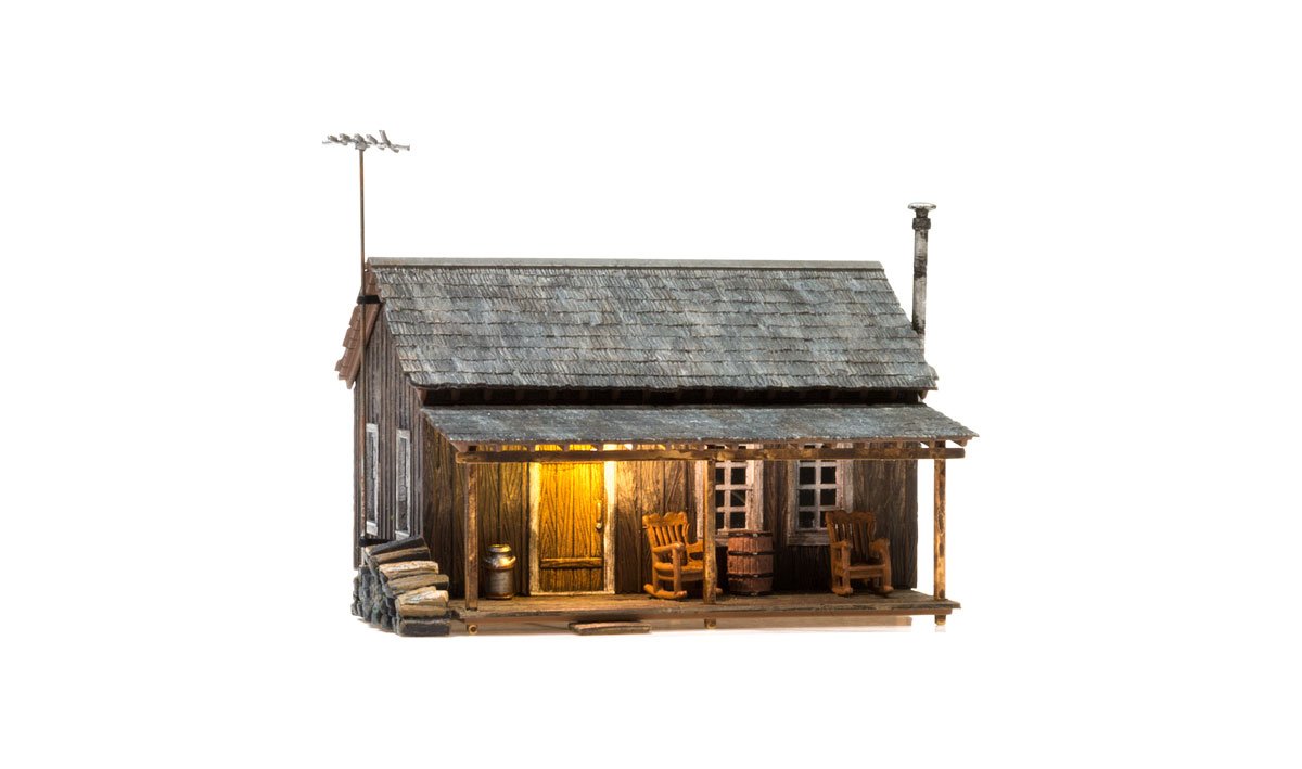 Woodland Scenics 5869 O Scale Built-&-Ready(R) Landmark Structure(R) - Assembled -- Rustic Cabin