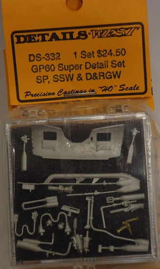 Details West 332 HO GP60 Super Detail Set, SP, SSW & D&RGW (D)