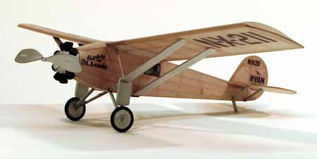 Dumas Products 209 17-1/2" Wingspan Spirit of St. Louis Rubber Pwd Aircraft Laser Cut Kit
