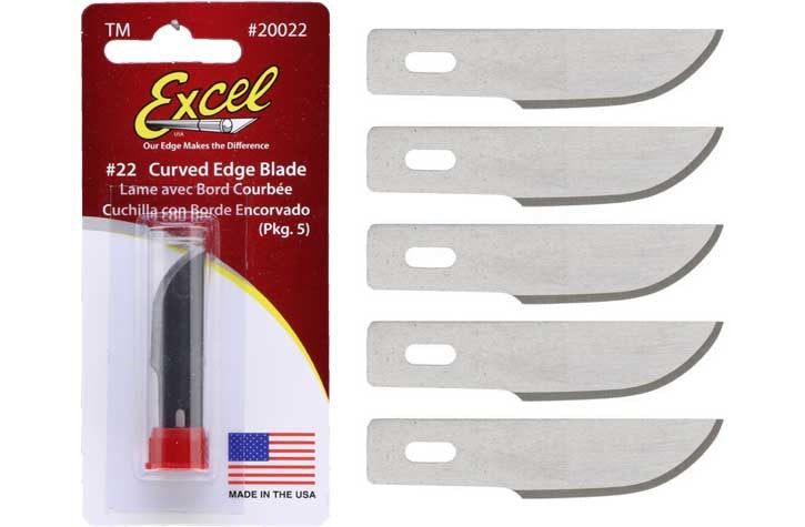 Excel Hobby 20022 #22 Curved Edge Blades (5)