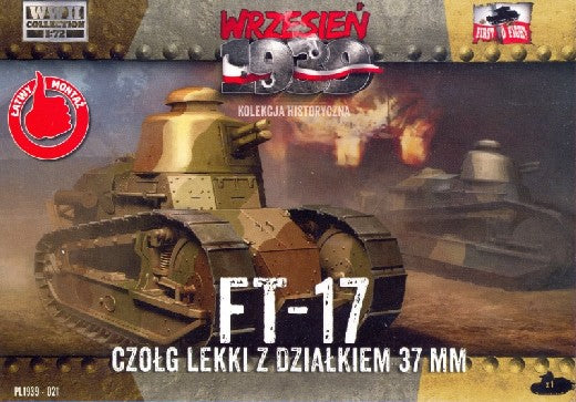 First to Fight 21 1/72 WWII FT17 Light Tank w/Round Turret & 37mm Gun