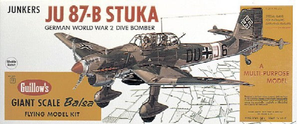 Guillows 1002 34-1/4" Wingspan Ju87B Stuka Kit