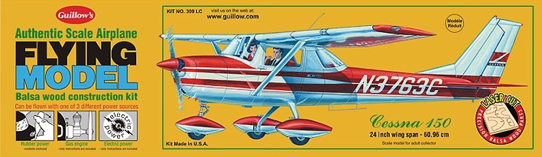 Guillows 309 24" Wingspan Cessna 150 Laser Cut Kit