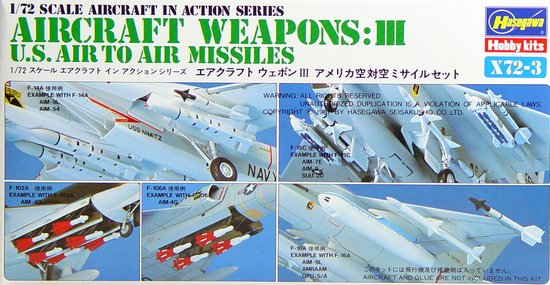 Hasegawa 35003 1/72 Weapons III - US Air to Air Missiles
