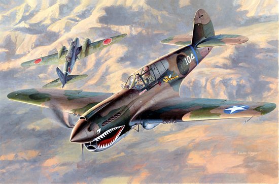Hasegawa 9086 1/48 P40E Warhawk USAAF Fighter