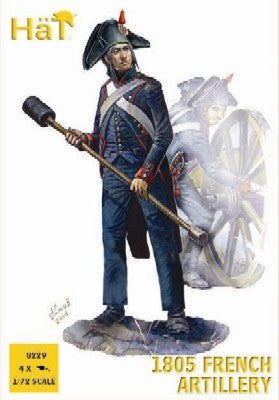 Hat Industries 8229 1/72 Napoleonic 1805 French Artillery (16 w/4 Cannons)