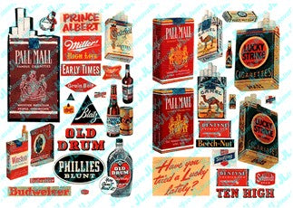 JL Innovative 185 HO 1940-60's Alcohol, Tobacco & Gum Posters/Signs (40)