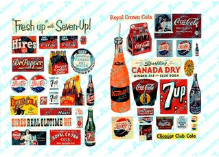 JL Innovative 297 HO 1930-50's Vintage Soft Drink Posters/Signs Series II (44)