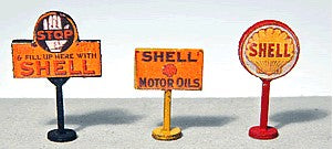 JL Innovative 464 HO Vintage Shell Gas Station Curb Signs (3)