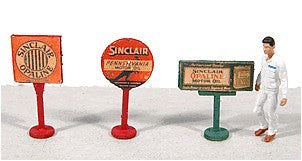 JL Innovative 466 HO Vintage Sinclair Gas Station Curb Signs (3)