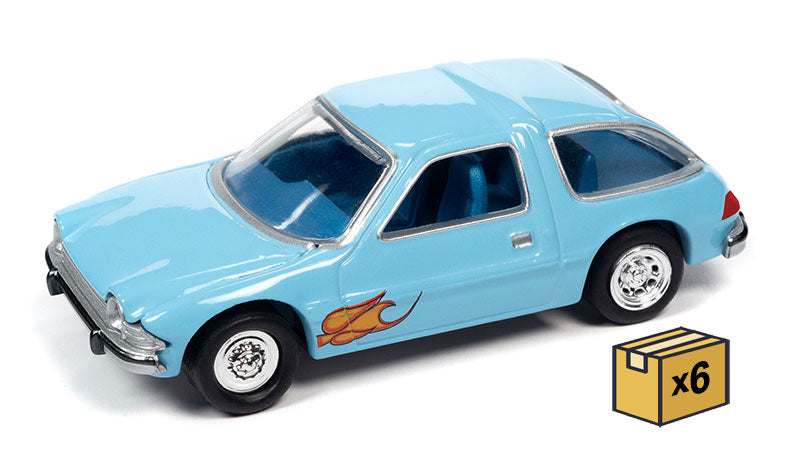 Johnny Lightning JLSP313-CASE 1/64 Scale Trivial Pursuit - 1976 AMC Pacer in Light Blue