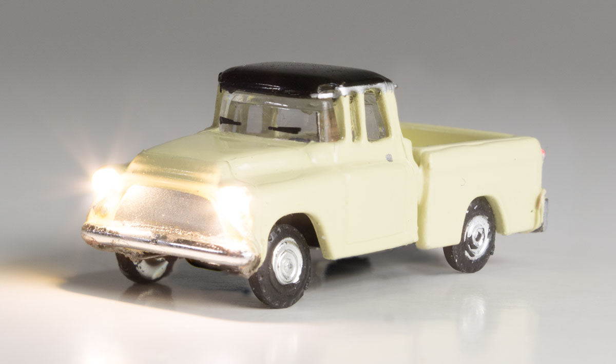 Woodland Scenics 5617 N Scale Just Plug(R) Lighted Vehicle -- Work Truck (Light Yellow)