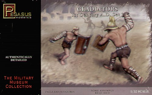 Pegasus Hobbies 3201 1/32 Gladiators 1st Century AD Set #1 (8)