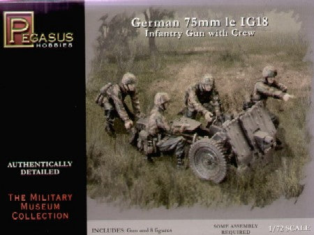 Pegasus Hobbies 7510 1/72 German 75mm le IG18 Infantry Gun