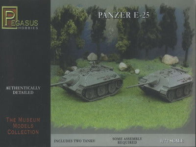Pegasus Hobbies 7602 1/72 German Panzer E25 Tank (2) (Snap)
