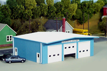 Pikestuff 19 HO Fire Station Kit (Blue)