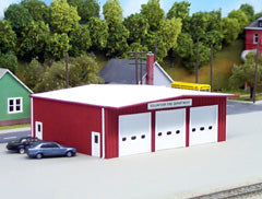 Pikestuff 192 HO Fire Station Kit (Red)