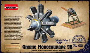 Roden 621 1/32 Gnome Monosoupape 9B WWI Air-Cooled Rotary Aircraft Engine