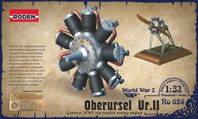 Roden 624 1/32 Oberursel Ur II WWI Aircraft Engine
