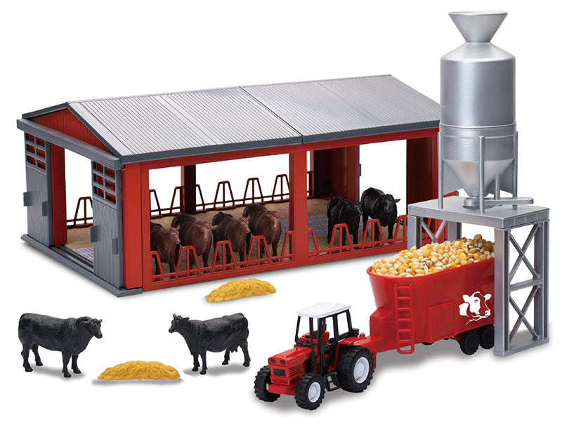 New-Ray SS-05155A 1/32 Scale Cattle Barn Playset Playset Includes: Cattle barn