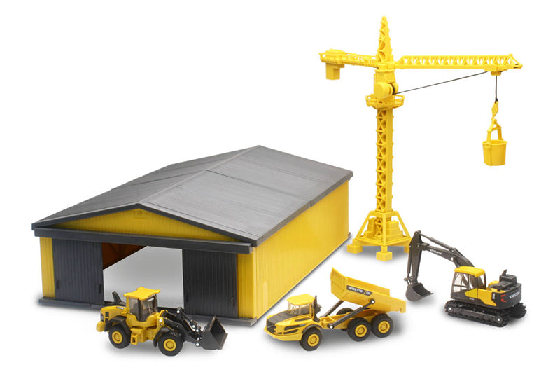 New-Ray SS-32105  Scale Volvo Construction Vehicle Playset