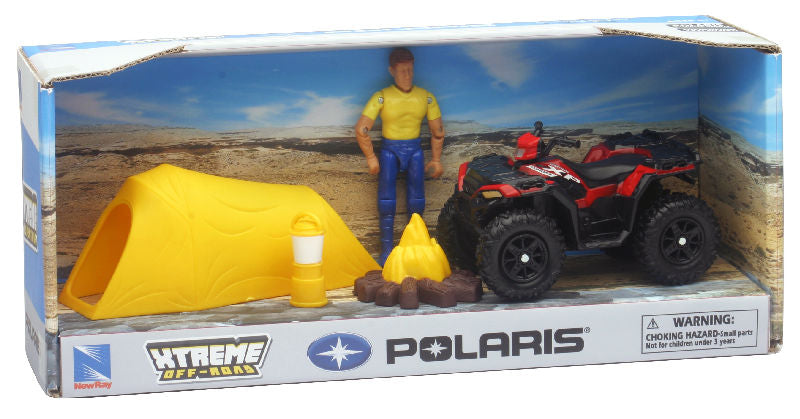 New-Ray SS-37436 1/16 Scale Polaris Sportsman XP1000 Camping Playset Scale is approximate