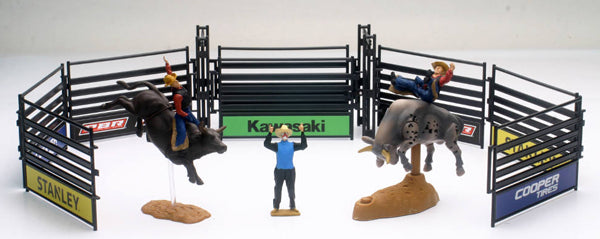 New Ray SS-38616-A 1/32 Scale PBR - Rodeo Playset Playset Includes: 2 Bulls