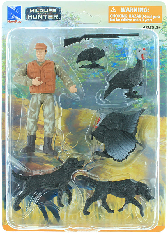New-Ray SS-76302-C 1/20 Scale Turkey Hunting Playset Playset includes: Hunter figure Shotgun