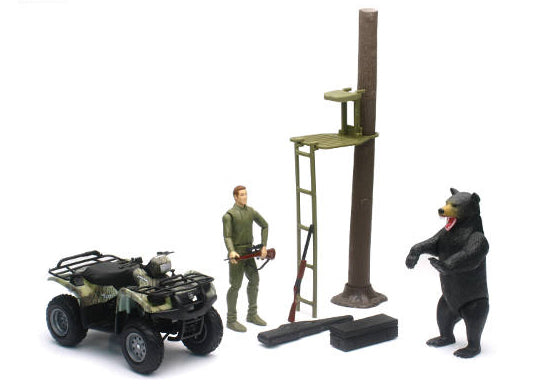 New-Ray SS-76466-A 1/12 Scale Bear Hunting Playset
