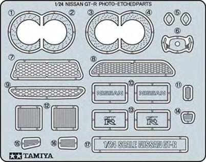 Tamiya 12623 1/24 Nissan GTR Photo-Etched Detail Set
