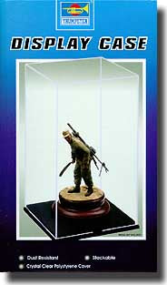 Trumpeter 9807 Showcase for 1/9 to 1/16 Figures (4.5"L x 4.5"W x 8.25"H) Black Base