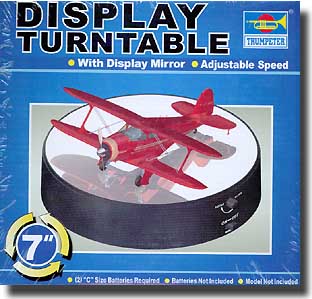 Trumpeter 9835 Battery Operated Round Mirrored Display Turntable for Model Kits (7"Dia)