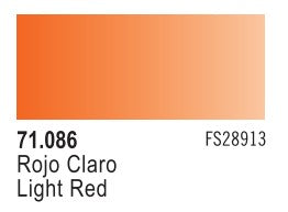 Vallejo 71086 17ml Bottle Light Red Model Air (6/Bx)