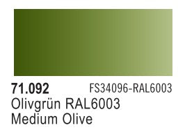 Vallejo 71092 17ml Bottle Medium Olive Model Air (6/Bx)