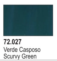 Vallejo 72027 18ml Bottle Scurvy Green Game Color (6/Bx)