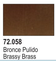 Vallejo 72058 18ml Bottle Metallic Brassy Brass Game Color (6/Bx)