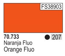 Vallejo 733 17ml Bottle Orange Fluorescent Model Color (6/Bx)