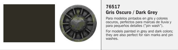 Vallejo 76517 35ml Bottle Dark Grey Model Wash (6/Bx)