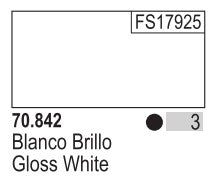 Vallejo 842 17ml Bottle Glossy White Model Color (6/Bx)