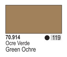 Vallejo 914 17ml Bottle Green Ochre Model Color (6/Bx)
