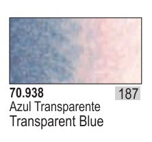 Vallejo 938 17ml Bottle Transparent Blue Model Color (6/Bx)