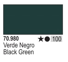 Vallejo 980 17ml Bottle Black Green Model Color (6/Bx)