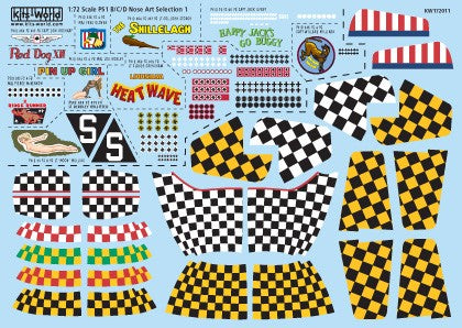 Warbird Decals 172011 1/72 P51 Kill Markings/Checkers